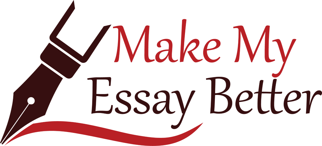 Make My Essay Better png logo with a black old fashioned pen drawing a red line